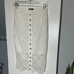 Guess by Marciano White Midi Pencil Skirt